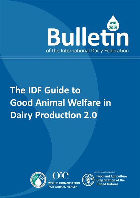 Bulletin Of The Idf N° 4982019 The Idf Guide To Good Animal Welfare