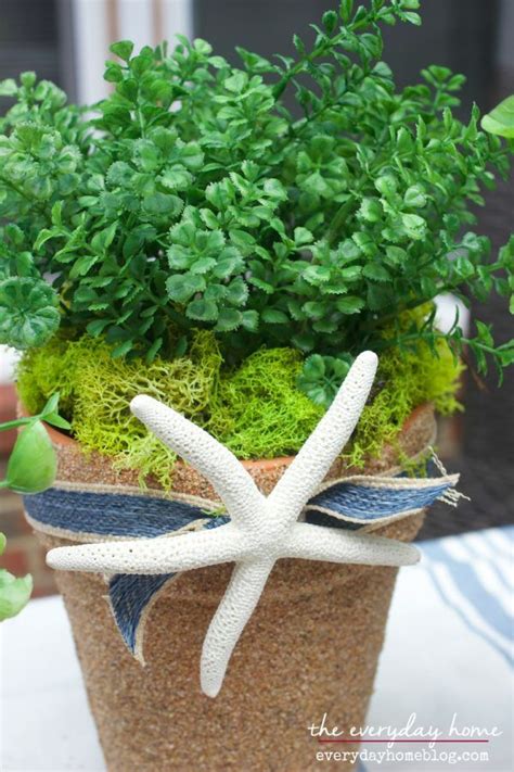 How To Make Sand Covered Terra Cotta Pots By The Everyday Home