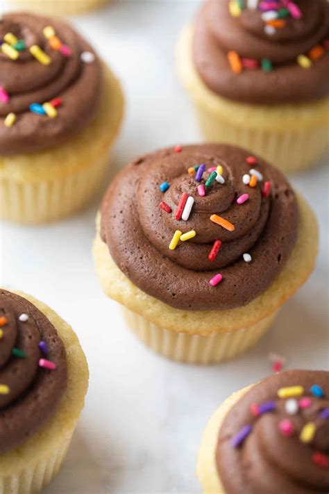 These whimsical cupcakes have a buttercream frosting made from vegan margarine, confectioner's sugar, and a few drops of blue food coloring. Perfect Gluten-Free Cupcake Recipe - Meaningful Eats