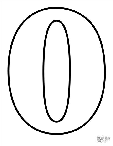 Number 0 Coloring Pages Coloringbay