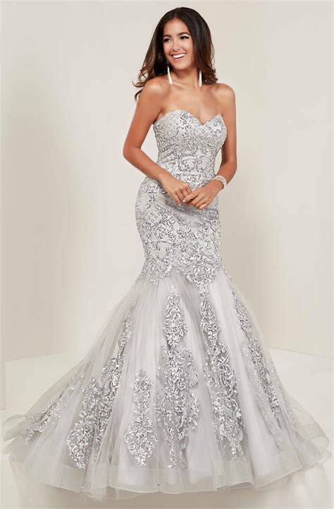 Tiffany Designs 16356 Sequined Lace Tulle Mermaid Dress In 2021