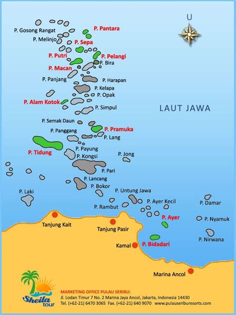 Peta Wisata Pulau Seribu Kepulauan Pulau Indonesia