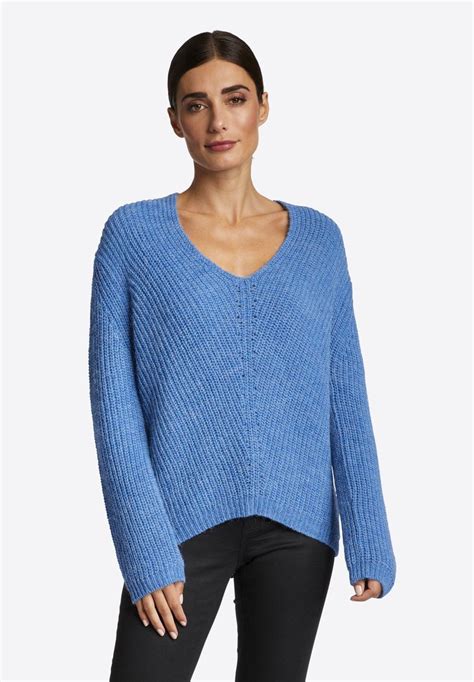 Rich And Royal Mit Beidseitigem V Neck Jumper Palace Blueblue