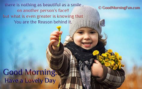 Good Morning Smile Quotes Flower Offering Cute Baby Smile Sweet Good