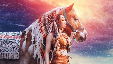 native american girl wallpapers and backgrounds 4k hd dual screen