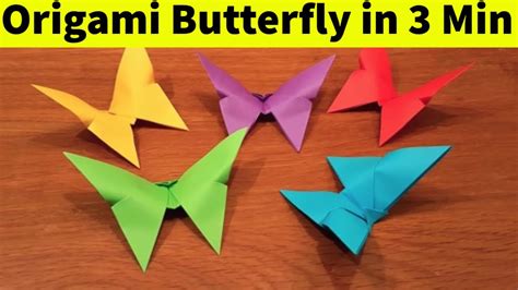 How To Make An Easy Origami Butterfly In 3 Minutes Origamibutterfly