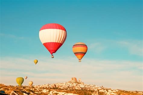 Premium Photo Colorful Hot Air Balloons Before Launch In Goreme