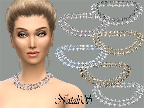 The Sims Resource Natalisgentle Crystals Necklace Fa Fe