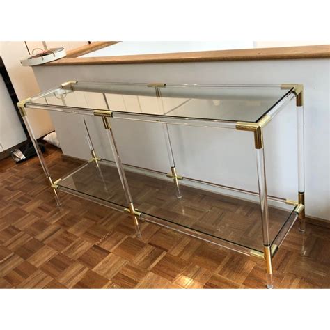 Modern Interlude Home Acrylic Glass And Gold Console Table Chairish