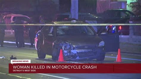 Woman Killed In Motorcycle Crash On Detroits West Side Youtube