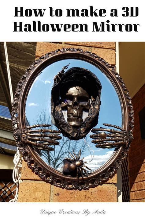 A Mirror That Has A Skeleton In It And The Words How To Make A 3d