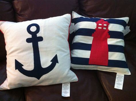 Nautical Pillows Anchor Pillow And Lighthouse Pillow I Bought For My