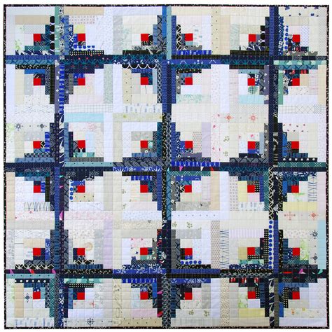 The logs are 1 wide. Red Pepper Quilts: A Bluebird Log Cabin Quilt