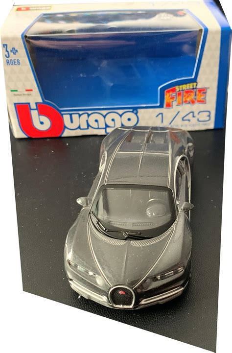 Bugatti Chiron In Dark Grey 143 Scale Model From Bburago Streetfire