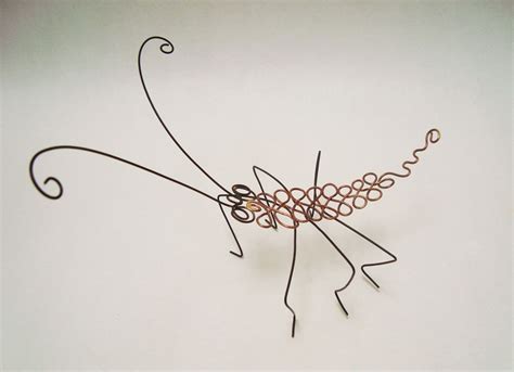 Wire Art Sculpture Big Bug Brass Wire Sculpture By Elemckay Wire