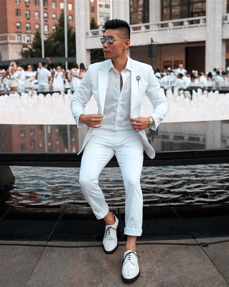 White Outfit For Men All White Mens Outfit White Party Outfit