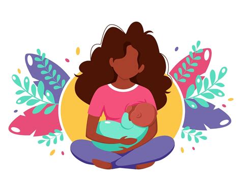 concept d allaitement femme noire nourrir un bébé avec le sein sur