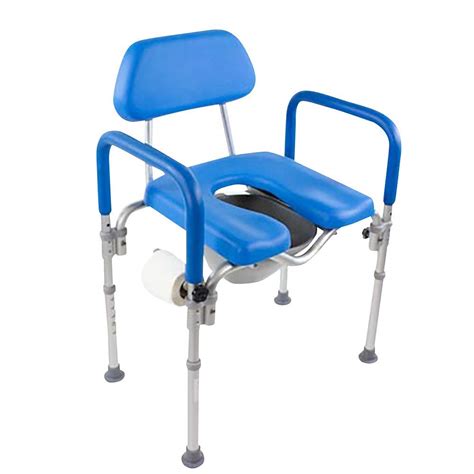 Nova lightweight rolling shower commode chair with locking wheels, wheeled combo commode chair for bedside, over the toilet & shower, commode chair with padded seat. Best rolling commode shower chair - Your House