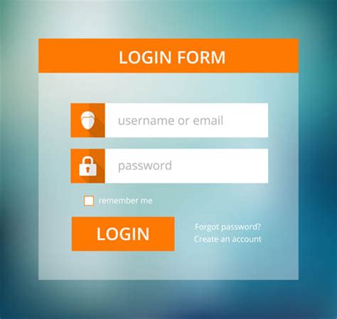 Stylish Login Forms Vector Free Download