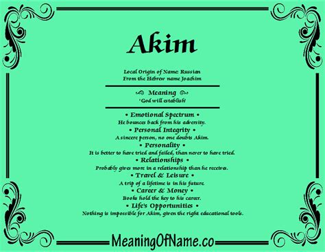 Embed (for wordpress.com hosted blogs and archive.org item <description> tags). Akim - Meaning of Name
