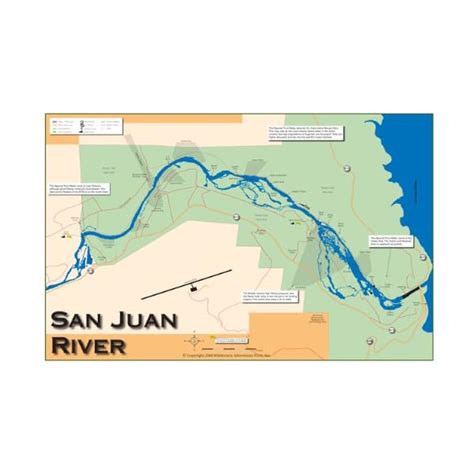 San Juan River 11x17 Fly Fishing Map Masterbasser