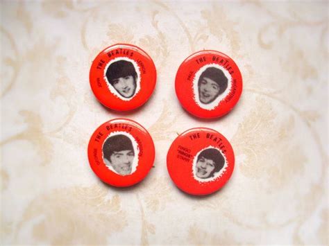 1964 Beatles Collectable Pins On Etsy Beatles Memorabilia Complete
