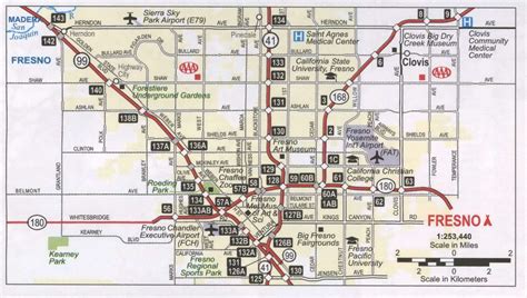 Fresno Ca Road Map Free Map Highway Fresno City Surrounding Area