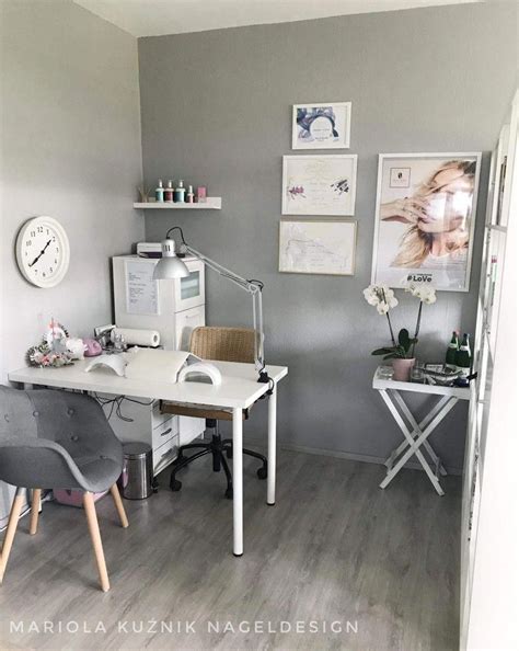 Nice small space nail technician room idea | home nail ... Kitchen faucet with separate sprayer.
