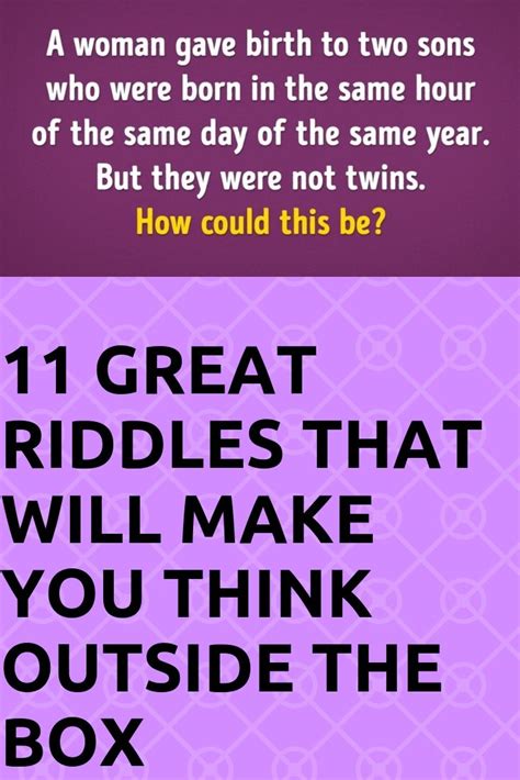 11 Great Riddles That Will Make You Think Outside The Box Riddles Vrogue