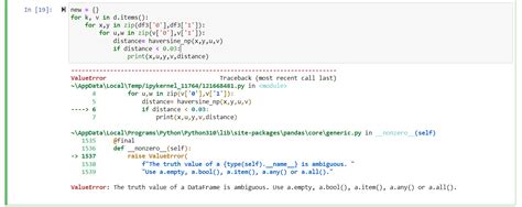Python The Truth Value Of A Dataframe Is Ambiguous Use A Empty A