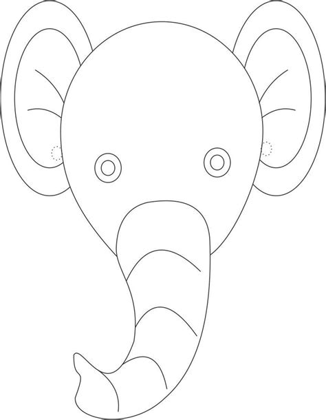 Elephant Mask Printable Coloring Page For Kids Animal Masks For Kids