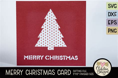 Christmas Card Svg Cutting Files Layered Svg Cut File