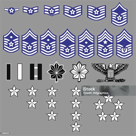 Us Air Force Rank Insignia Stock Illustration Download Image Now