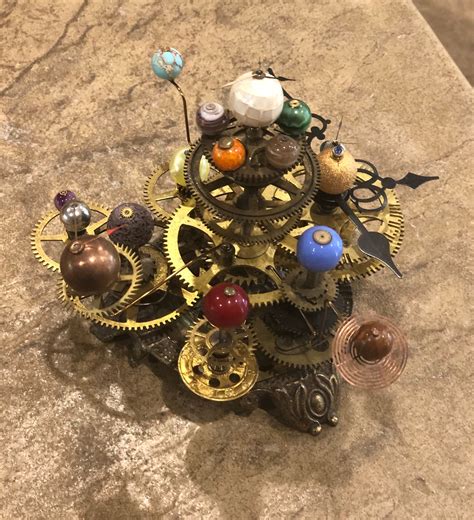 Orrery Solar System Steampunk Planets Art Piece Statue Etsy