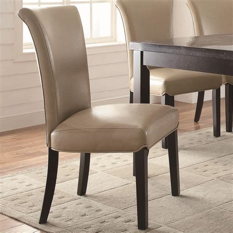 Ships free orders over $39. Coaster Newbridge 102883 Upholstered Taupe Side Chair with Curved Seat Back | Dunk & Bright ...