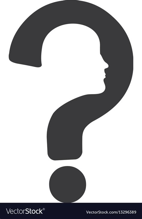 Person Silhouette With Question Mark Royalty Free Vector