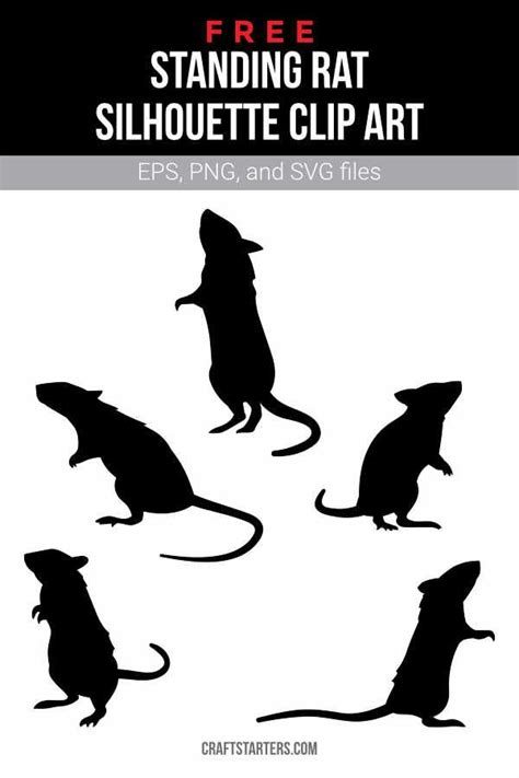 Free Standing Rat Silhouette Clip Art Rat Silhouette Silhouette Clip
