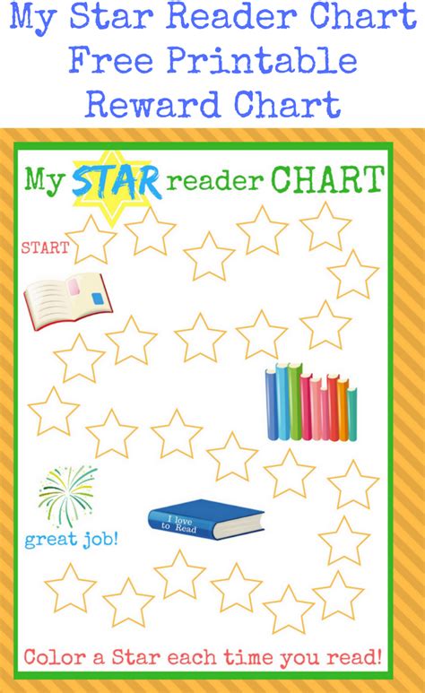 Our printable classroom charts are a great addition to any room! My Star Reader Chart- Free Printable Reward Chart- Reading ...