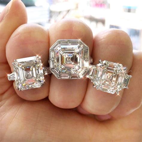 Jeweller J Birnbach Asscher Cut Engagement Rings Celebrity