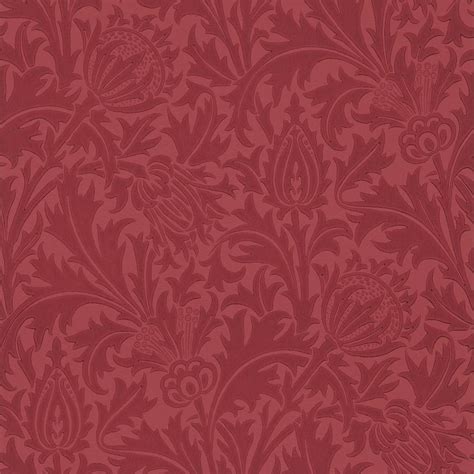 Thistle Wallpaper Red 210486 William Morris And Co Compendium Ii Wallpapers Collection