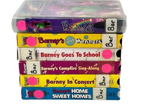 VINTAGE BARNEY THE Purple Dinosaur VHS Tapes Lot Of PicClick UK