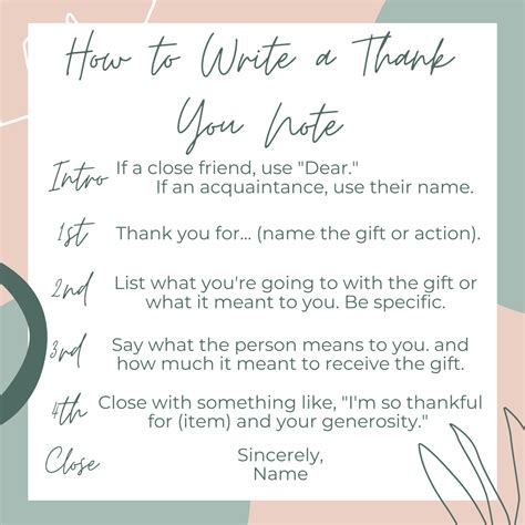 How To Write A Thank You Note Examples And Helpful Timeline