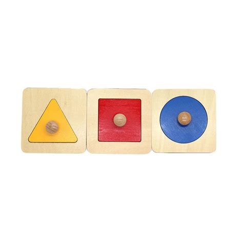 Jeu en bois à encastrer 3 Formes géométrique Jouets Montessori