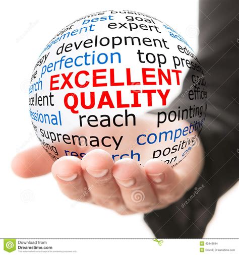 Concept Of Excellent Quality Stock Photo - Image of motivation ...