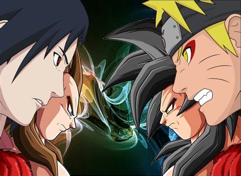 Naruto And Goku Vs Sasuke And Vegeta Anime Amino