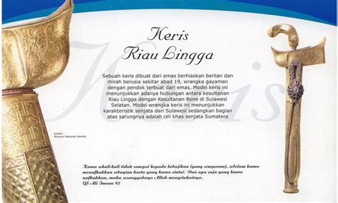 Both its hilt and sheath are covered with gold. ROYAL KESANG: LEGASI KESULTANAN JOHOR LAMA