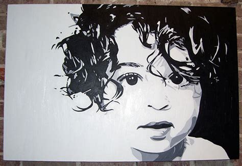 Black and white painted steps | 11 magnolia lane. Curly - Acrylic Painting 24" x 36" on Behance