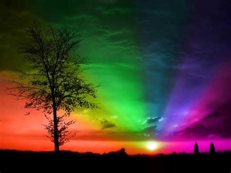 Hd Iphone And Cute Desktop Wallpapers Lighting Rainbow Hd Wallpapers