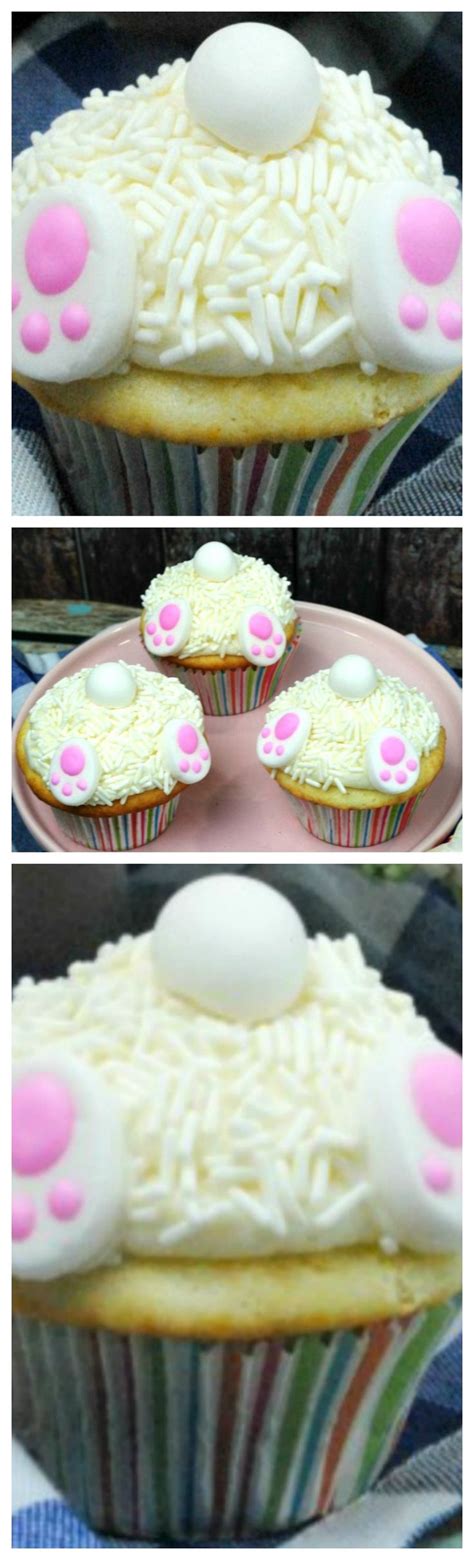 White Bunny Butt Cupcakes ~ Adorable And Easy To Make Easter Baking Easter Treats Easter