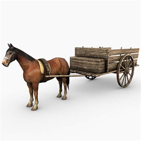 Horse And Wooden Cart Horse Drawn Cart Wooden Cart Horse Wagon